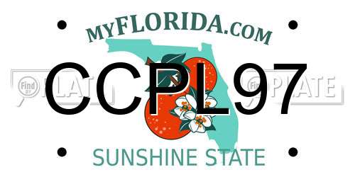 CCPL97 Florida License Plate