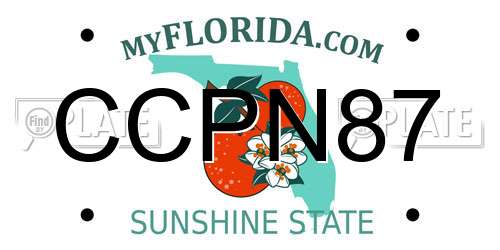 CCPN87 Florida License Plate