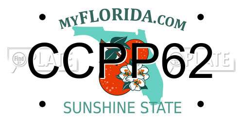 CCPP62 Florida License Plate