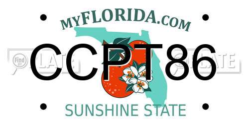 CCPT86 Florida License Plate