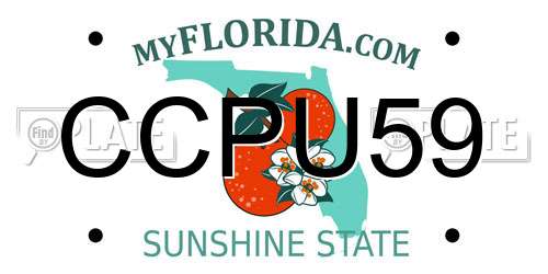 CCPU59 Florida License Plate