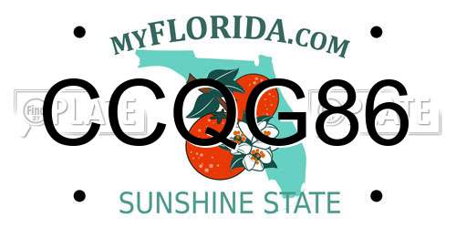 CCQG86 Florida License Plate