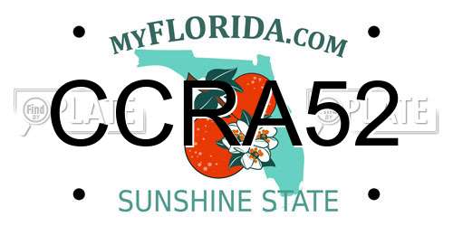 CCRA52 Florida License Plate