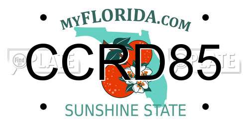 CCRD85 Florida License Plate