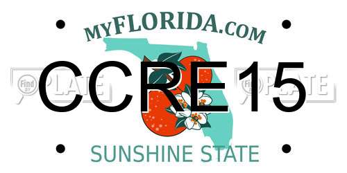 CCRE15 Florida License Plate