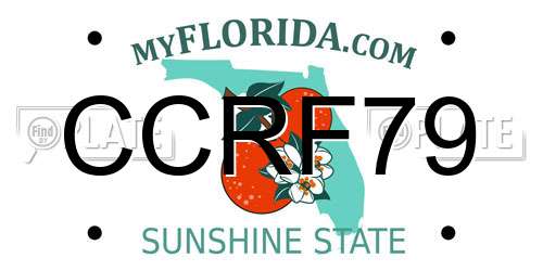 CCRF79 Florida License Plate