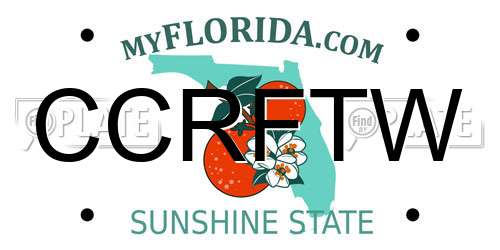 CCRFTW Florida License Plate