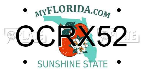 CCRX52 Florida License Plate