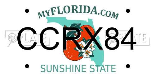 CCRX84 Florida License Plate