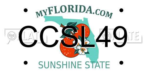CCSL49 Florida License Plate