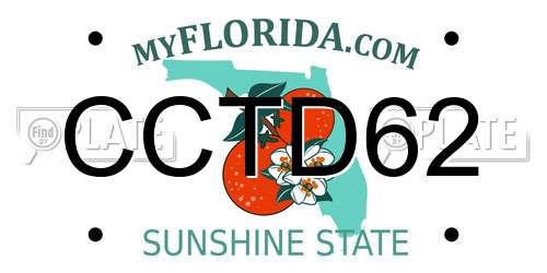 CCTD62 Florida License Plate