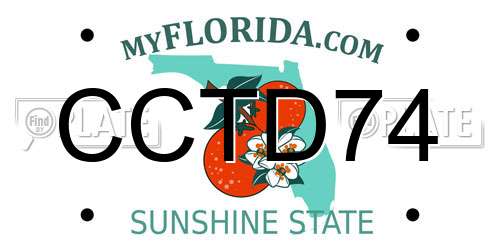 CCTD74 Florida License Plate