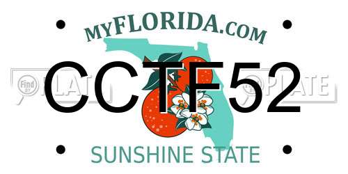 CCTF52 Florida License Plate