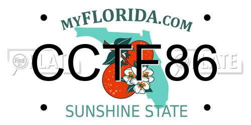CCTF86 Florida License Plate