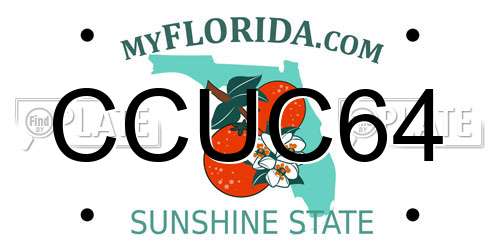 CCUC64 Florida License Plate