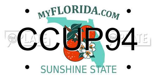 CCUP94 Florida License Plate