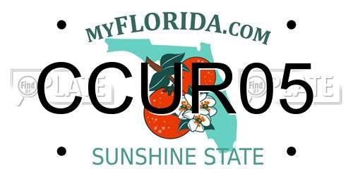 CCUR05 Florida License Plate