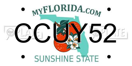 CCUY52 Florida License Plate