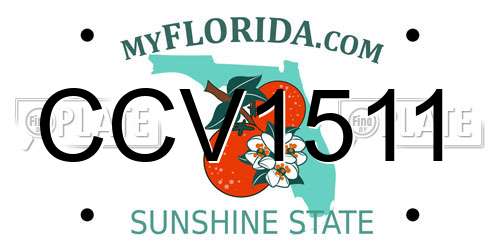 CCV1511 Florida License Plate