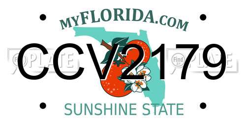 CCV2179 Florida License Plate