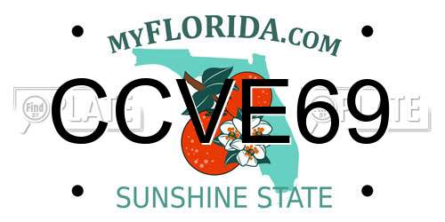 CCVE69 Florida License Plate