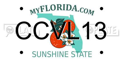 CCVL13 Florida License Plate