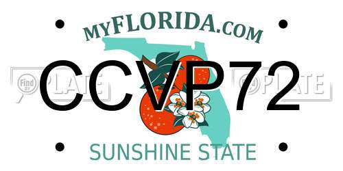 CCVP72 Florida License Plate