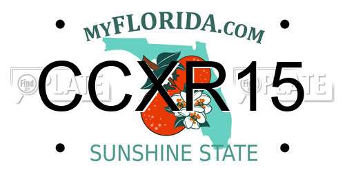 CCXR15 Florida License Plate