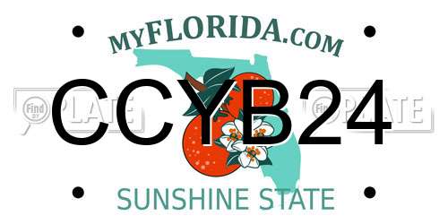 CCYB24 Florida License Plate