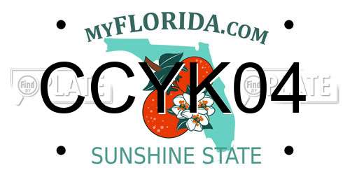 CCYK04 Florida License Plate