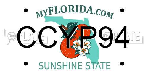 CCYP94 Florida License Plate