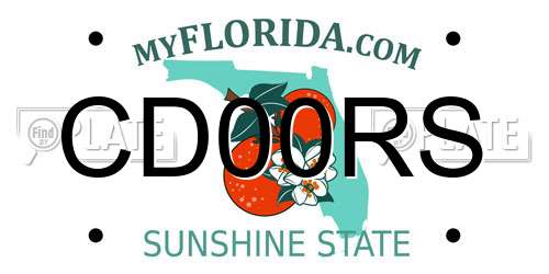 CD00RS Florida License Plate