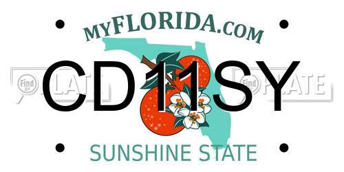 CD11SY Florida License Plate