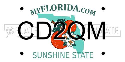 CD2QM Florida License Plate