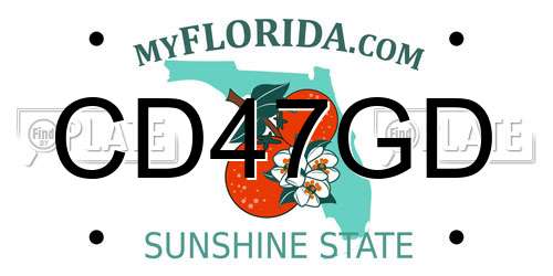 CD47GD Florida License Plate
