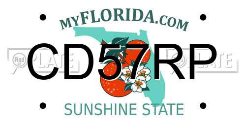 CD57RP Florida License Plate