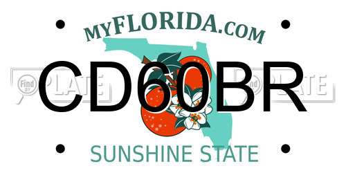 CD60BR Florida License Plate