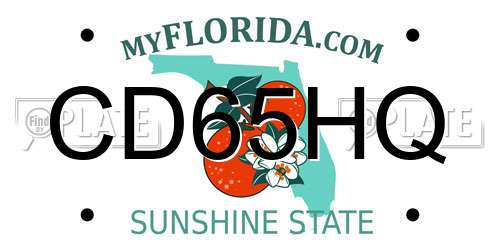 CD65HQ Florida License Plate