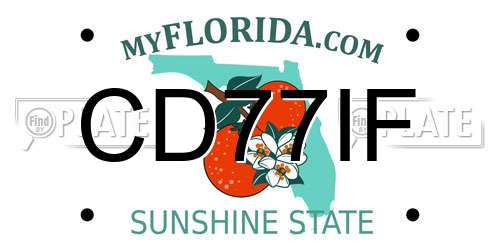 CD77IF Florida License Plate