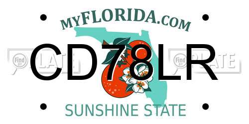 CD78LR Florida License Plate