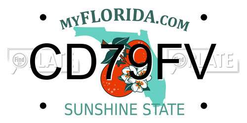 CD79FV Florida License Plate