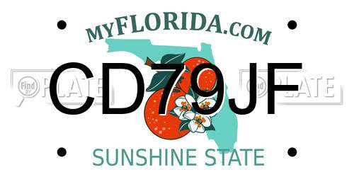 CD79JF Florida License Plate