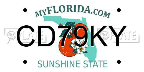 CD79KY Florida License Plate