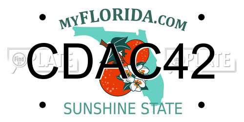CDAC42 Florida License Plate