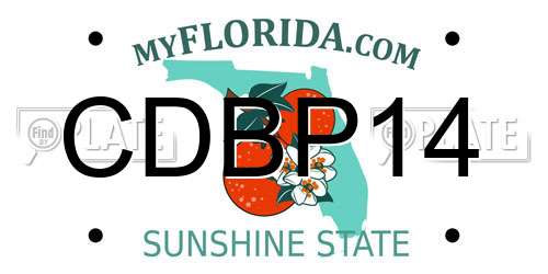 CDBP14 Florida License Plate