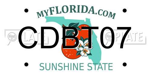 CDBT07 Florida License Plate