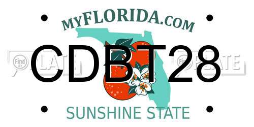 CDBT28 Florida License Plate