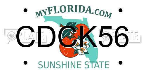 CDCK56 Florida License Plate