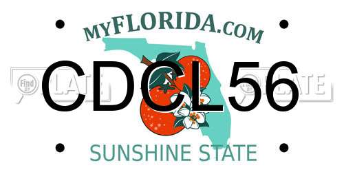 CDCL56 Florida License Plate