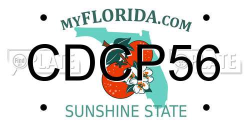 CDCP56 Florida License Plate